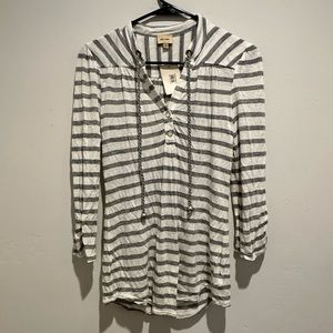 Ella Moss Long Sleeve Stripped Shirt Size Small New NWT